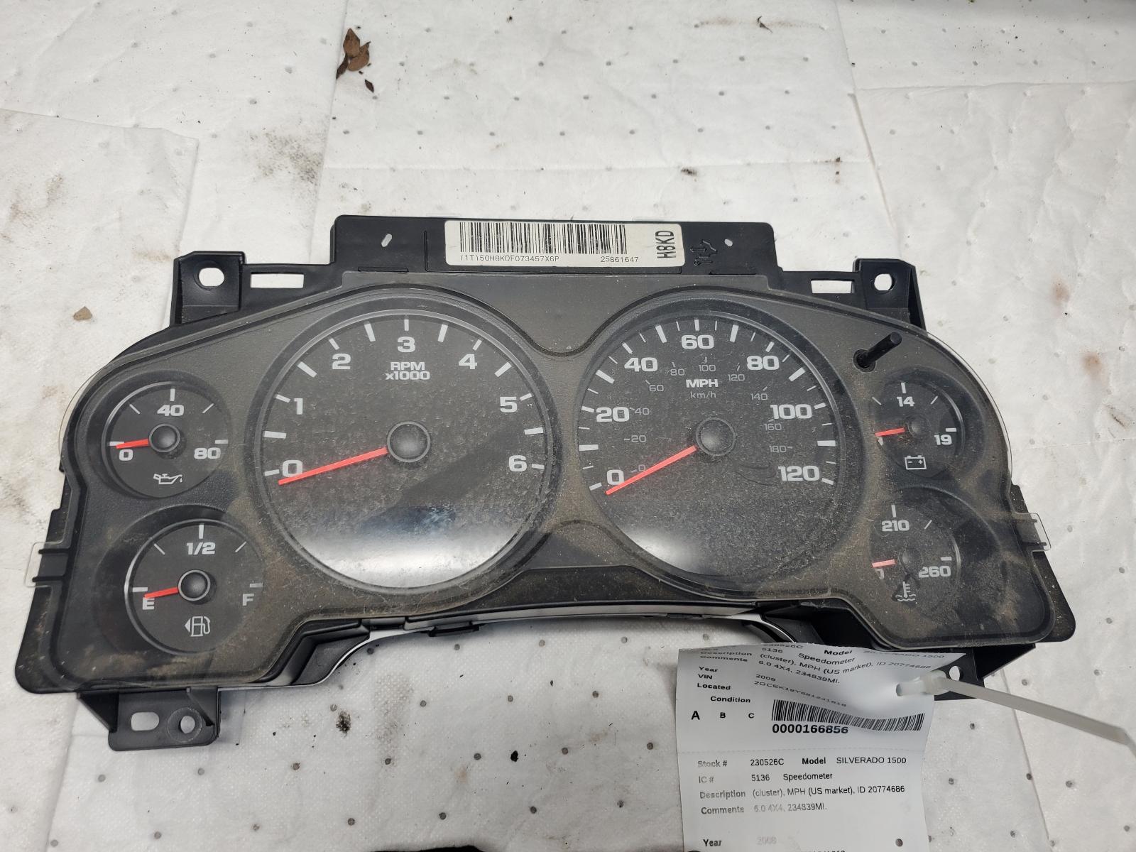 Speedometer Cluster for GMC and Chevrolet vehicles