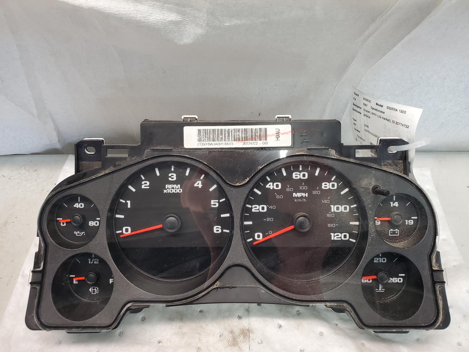 Speedometer Cluster for GMC and Chevrolet vehicles