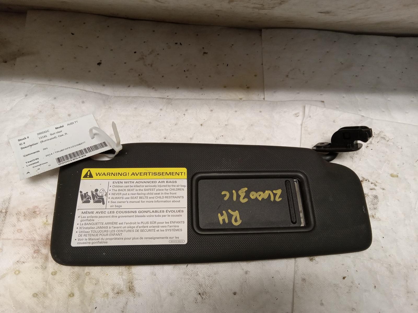 Sun Visor for Audi vehicles