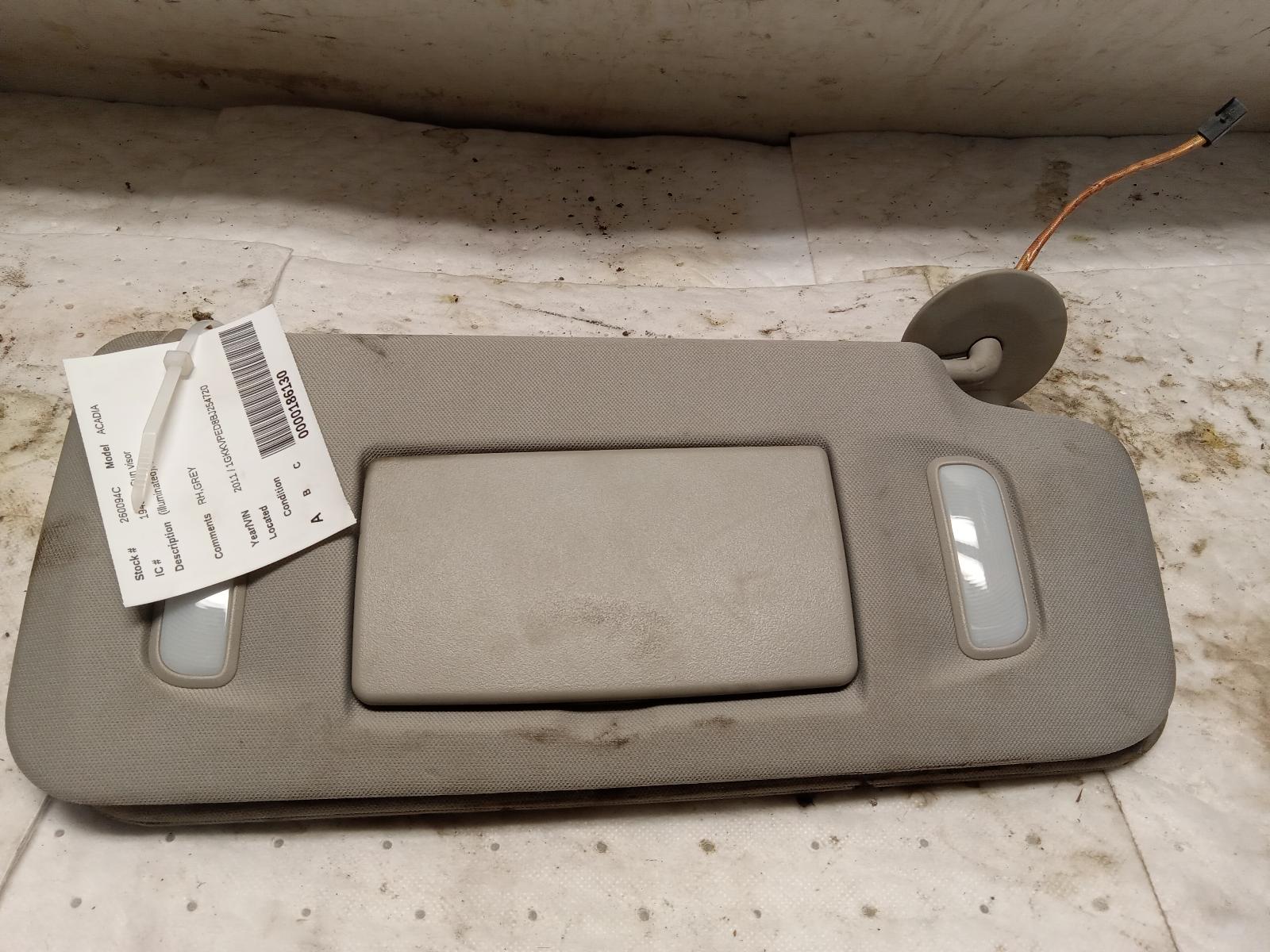 Sun Visor for Chevrolet, Buick, GMC and Saturn vehicles