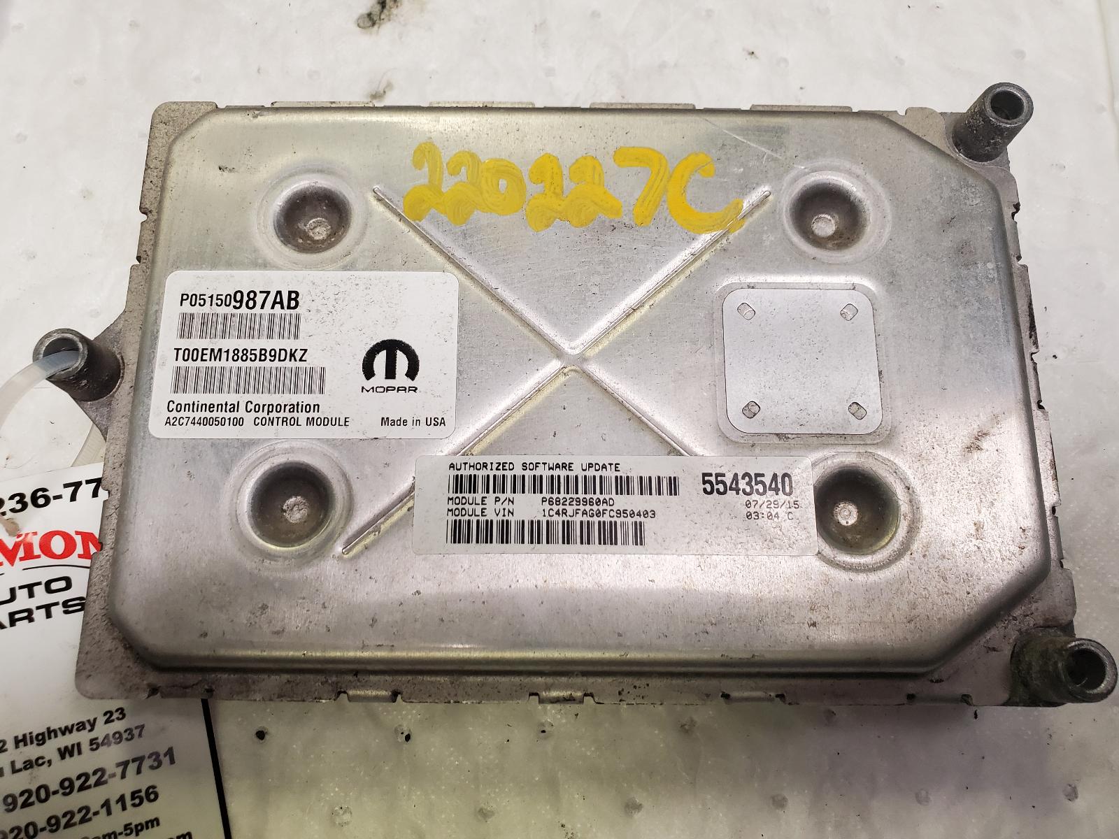 Engine Control Module for Jeep and Dodge vehicles