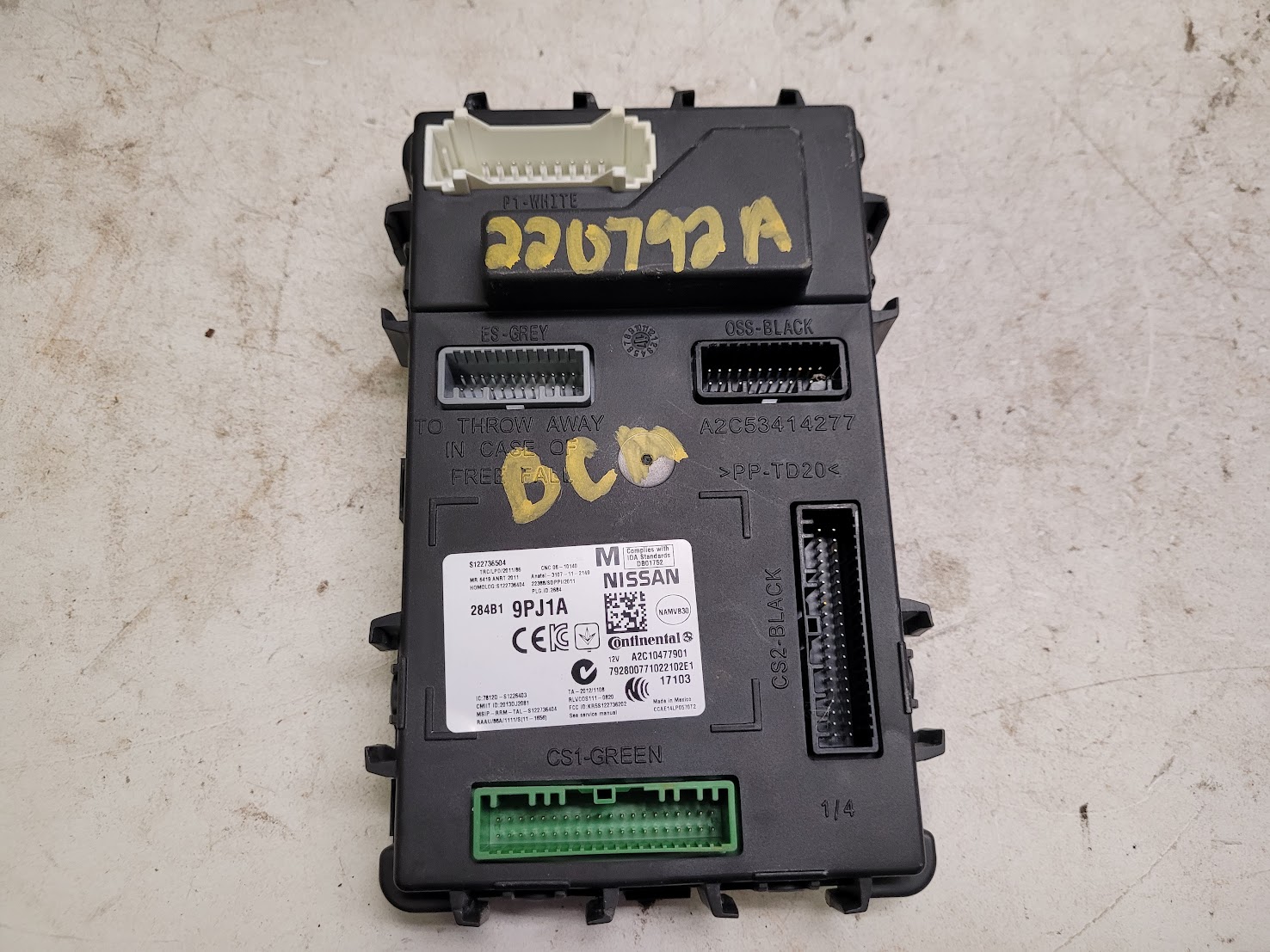 Chassis Control Module for Nissan and Infiniti vehicles