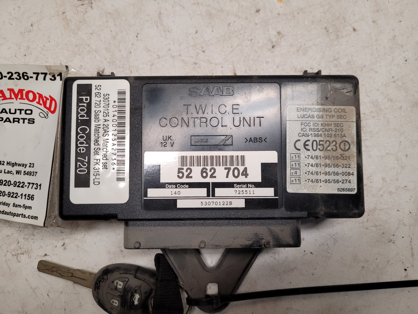 Chassis Control Module for Saab vehicles
