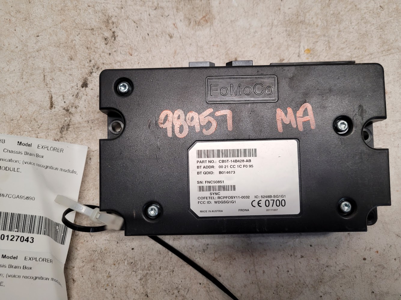 Chassis Control Module for Ford and Lincoln vehicles