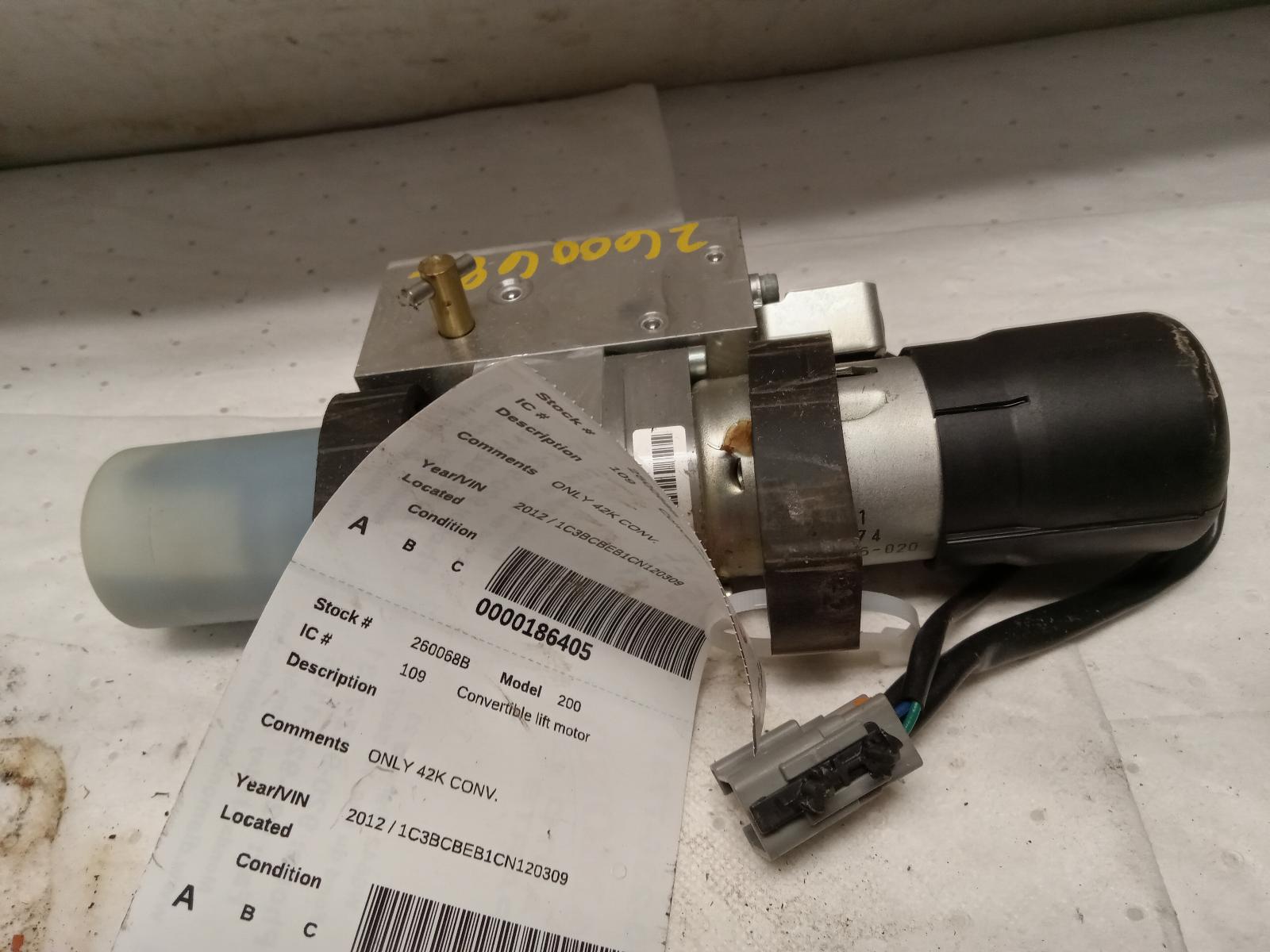 Convertible Top Motor for Chrysler vehicles