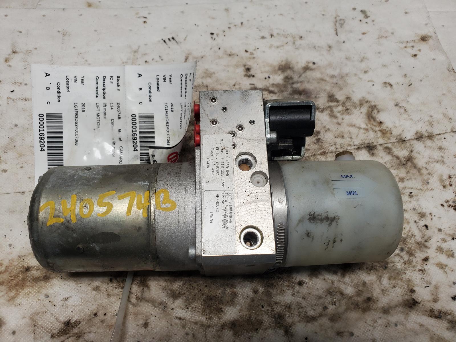 Convertible Top Motor for Chevrolet vehicles