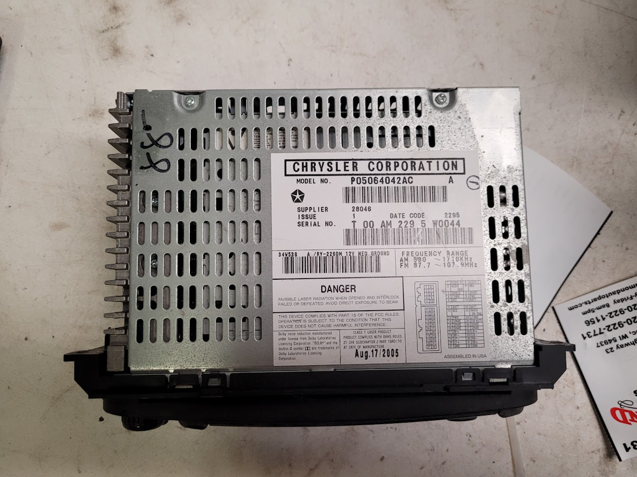 Radio Audio for Jeep, Dodge, Plymouth and Chrysler vehicles