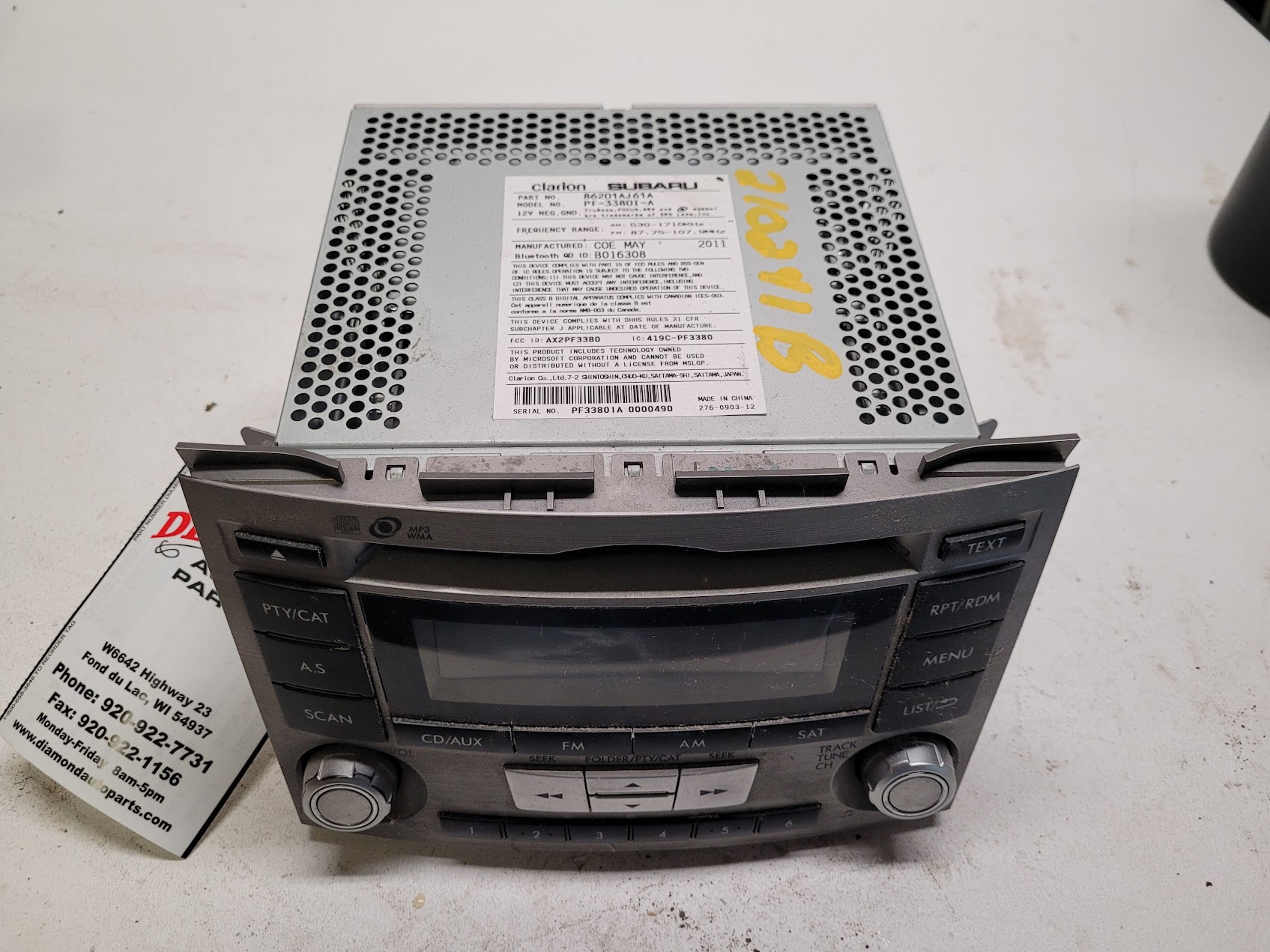 Radio Audio for Subaru vehicles
