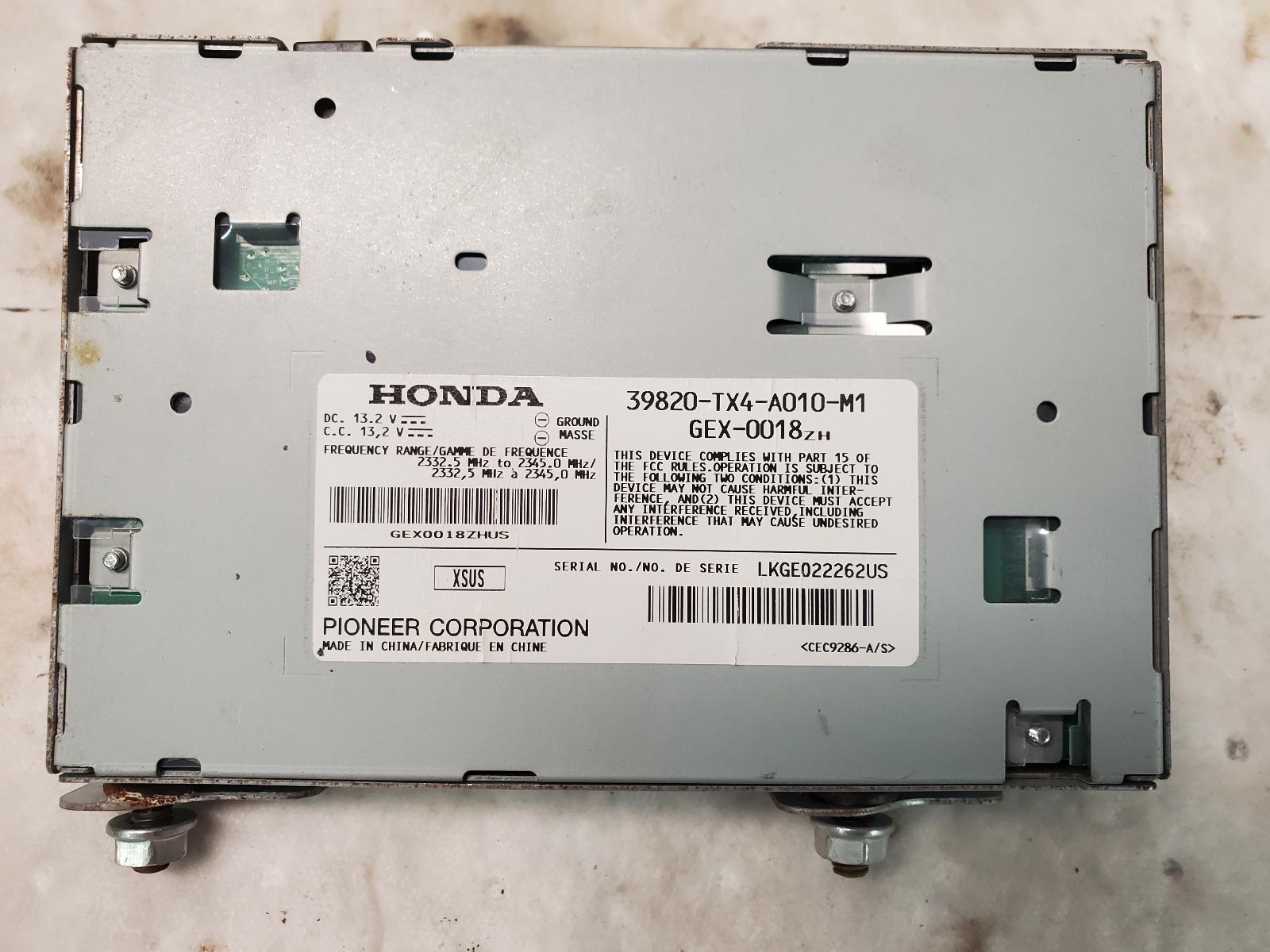 Radio Audio for Acura vehicles